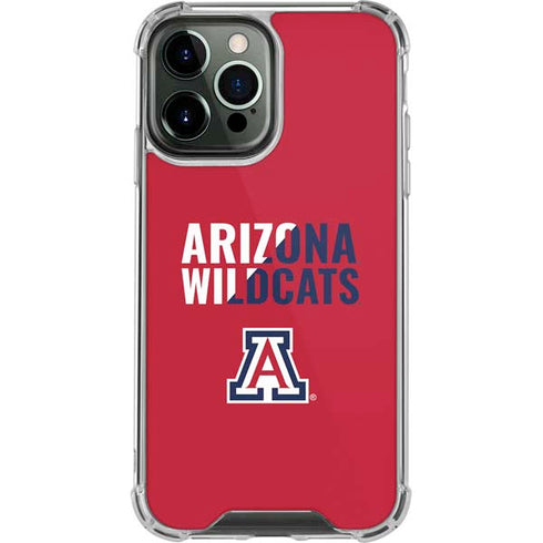 University of Arizona Wildcats Logo Split Red iPhone 13 Pro Max Clear Case